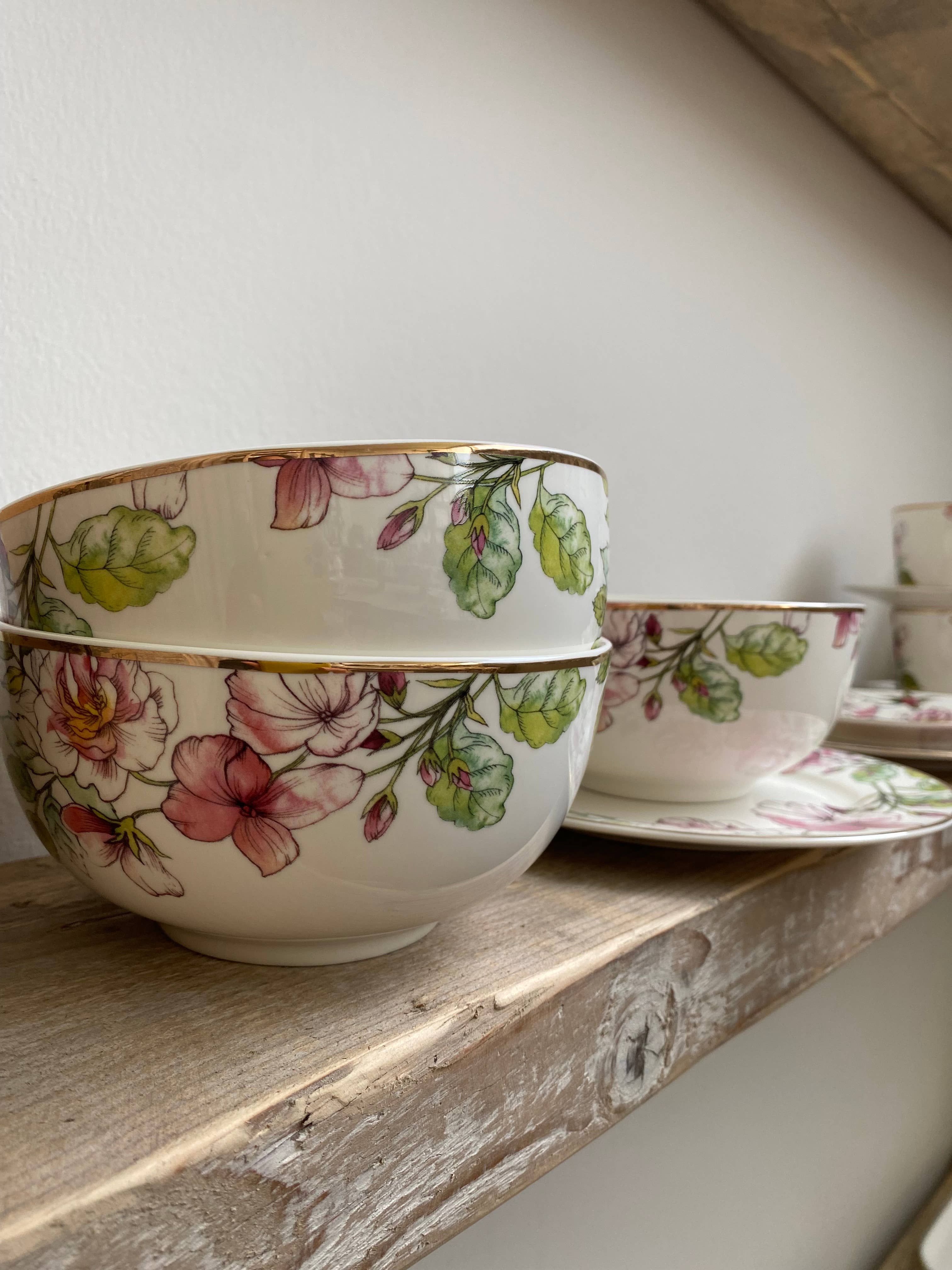 Luxe Lodge - Wholesale Decorative Plate/Dish/Bowl - Gold border bowl4