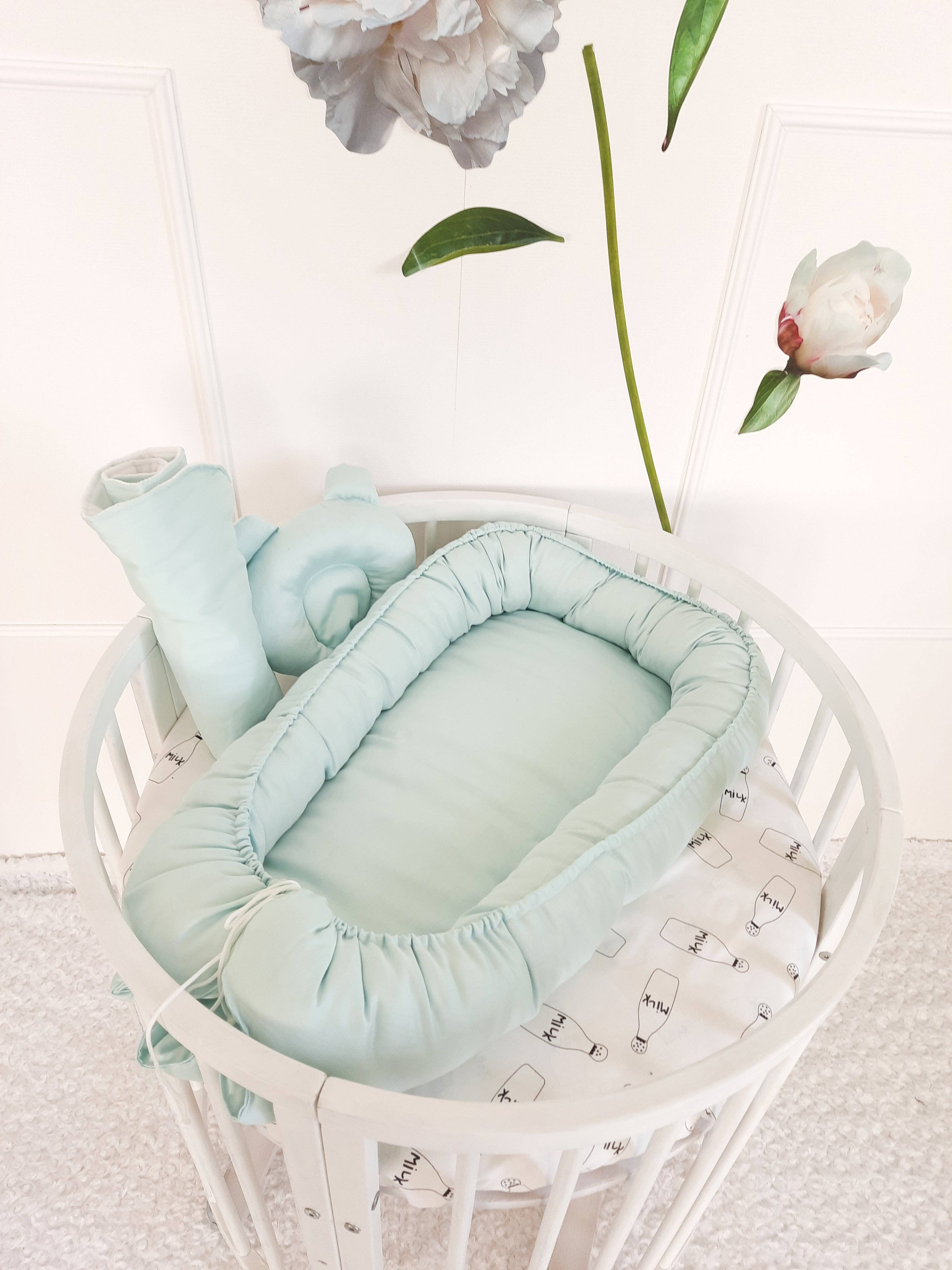 Allbright Kids – wholesale Bassinet – Baby – Baby Nest for Newborn. Cotton Babynest + Pillow10