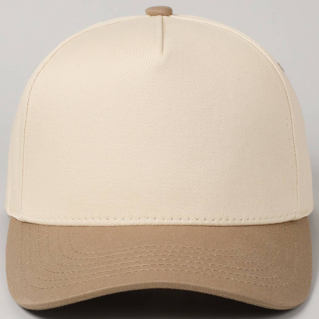 Fashion City - Wholesale Baseball Cap - Unisex - Plain Two-Tone Canvas Cotton Trucker Hat86