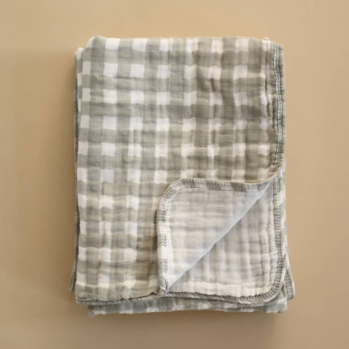 Courtepointe 6 lagen - Salie gingham voor wholesale door Minika