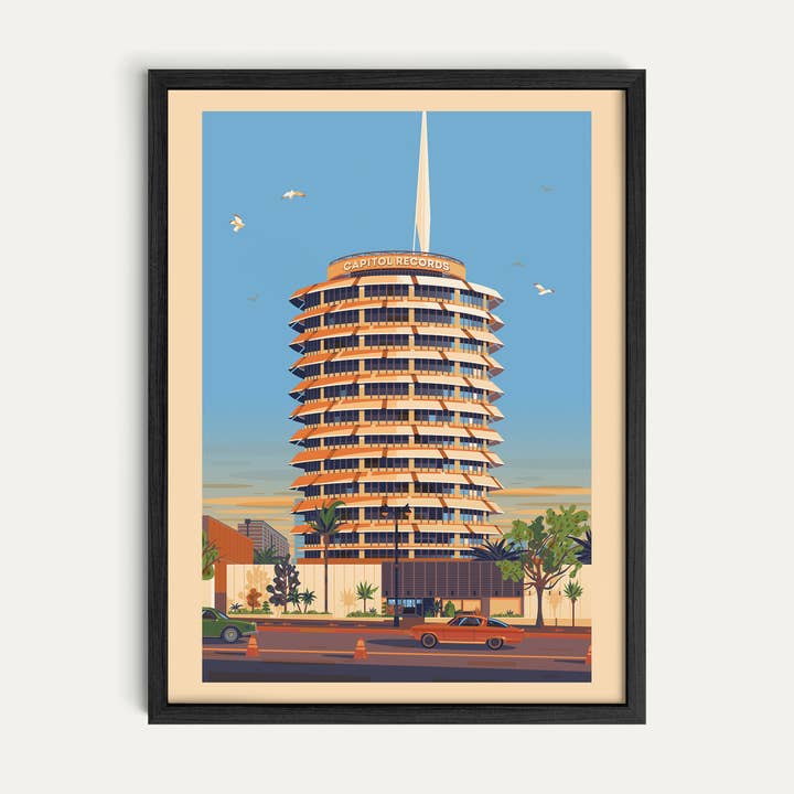 Capitol Records – Los Angeles Art Print for wholesale by George Townley Store