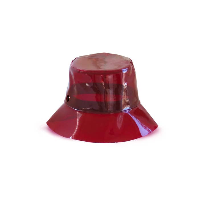 Lastelier – Acessório de chapéu - Mulher por atacado – Moulin Rouge ® x Lastelier - Bob Ibiza vermelho transparente1