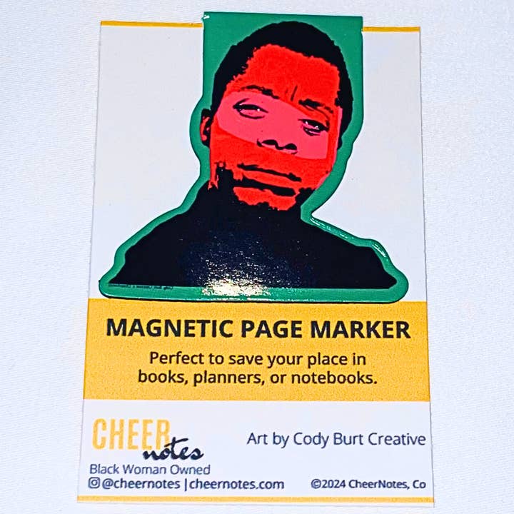James Baldwin Magnetic Page Marker | Bookmarks | Black History for wholesale by CheerNotes Greeting Cards & Stationery