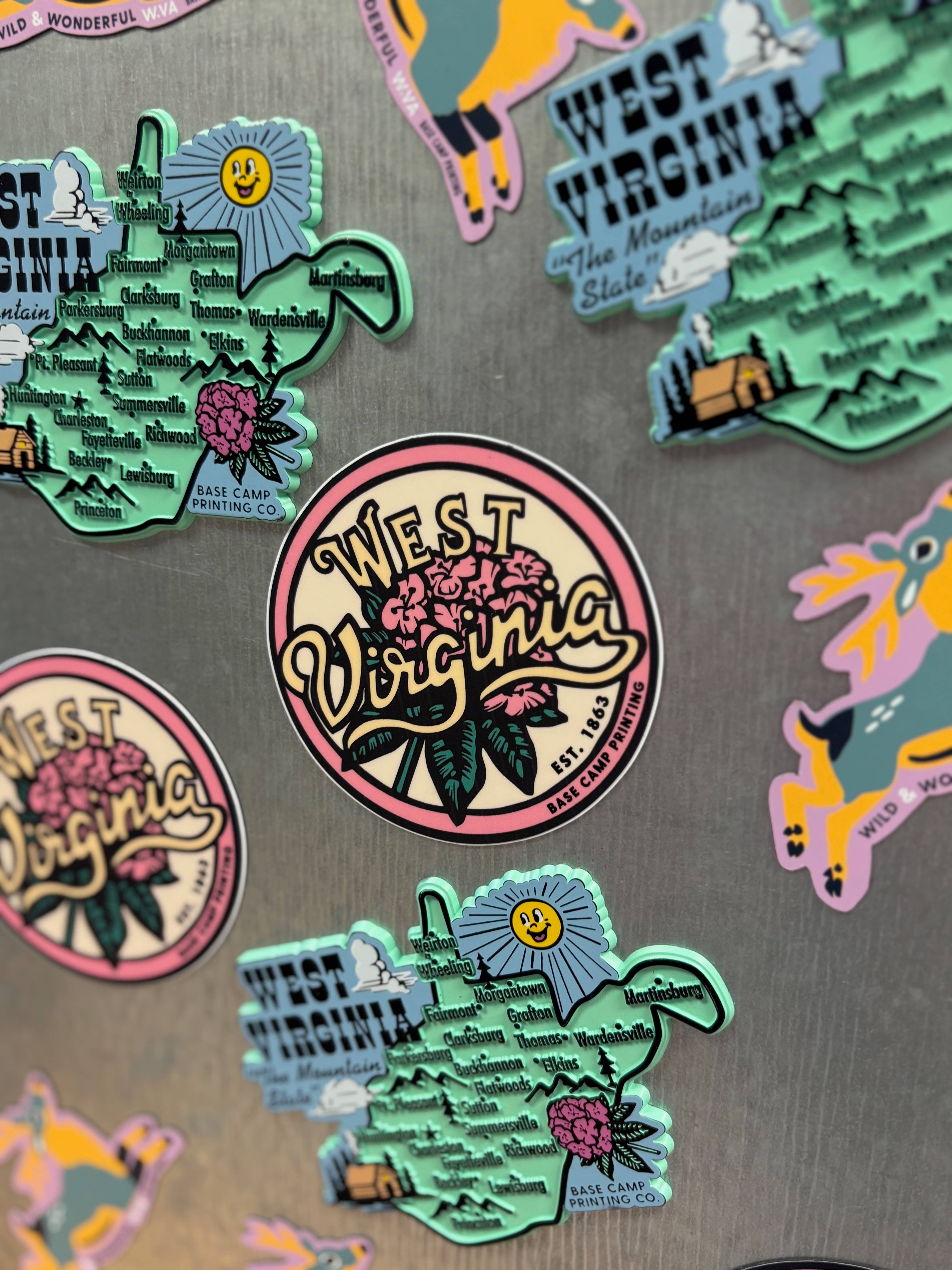 Base Camp Printing Co. - Wholesale Magnet - Flat West Virginia Magnets2