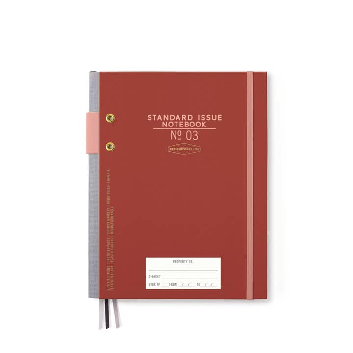 Designworks Collective – wholesale Notebook – Designworks Ink Standard Issue Notebook - Rosewood & Blush