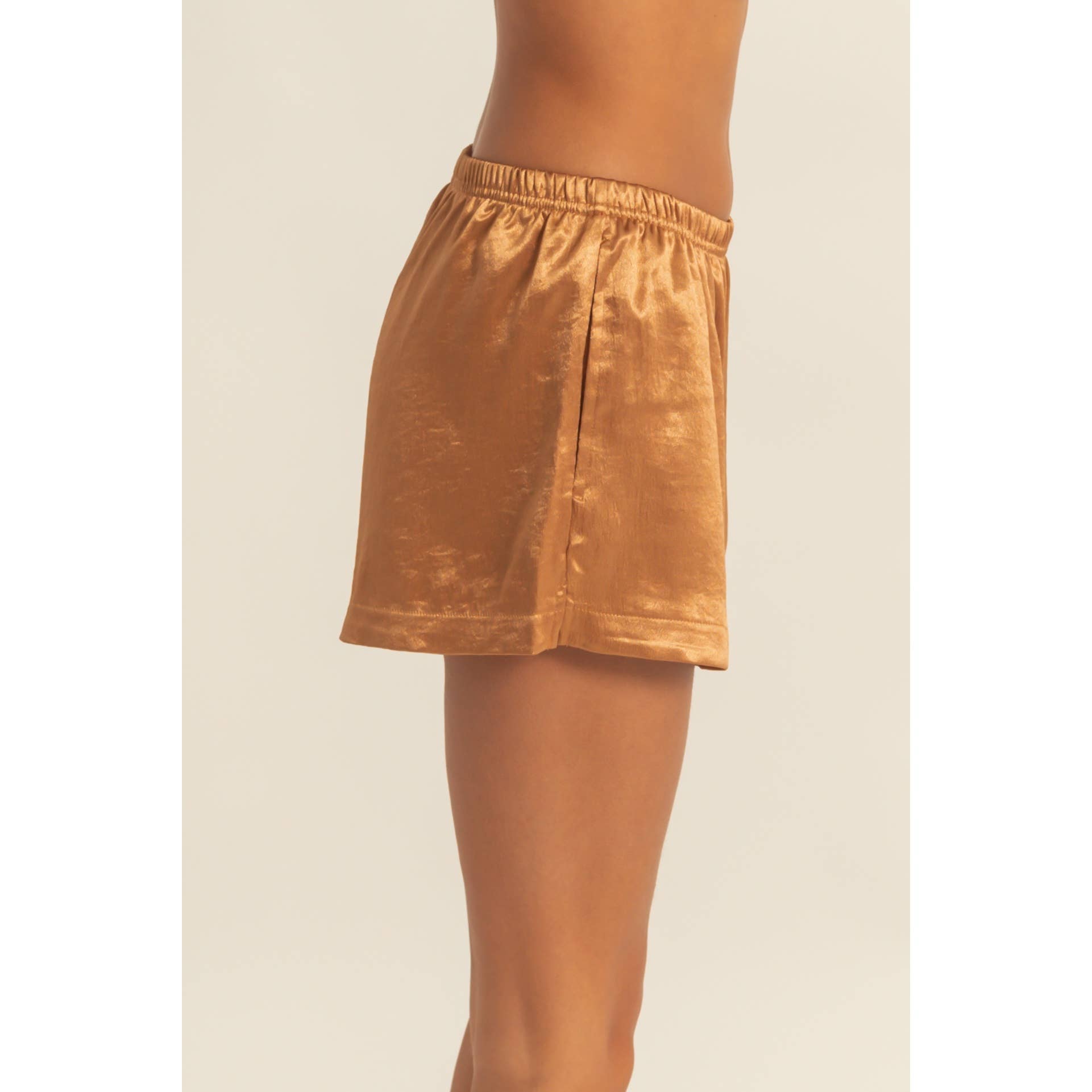 HYFVE - Wholesale Shorts - Women's - Satin Elastic Waist Shorts With Side Slit29