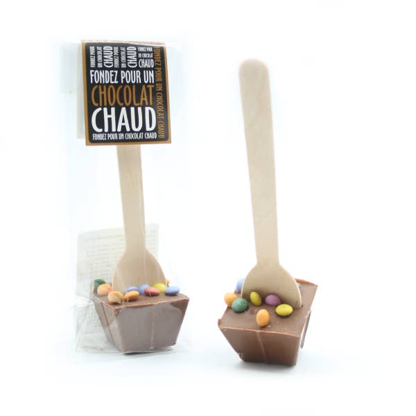 45g COLOURED PASTILLE MILK HOT CHOCOLATE SPOON for wholesale by ADG Diffusion