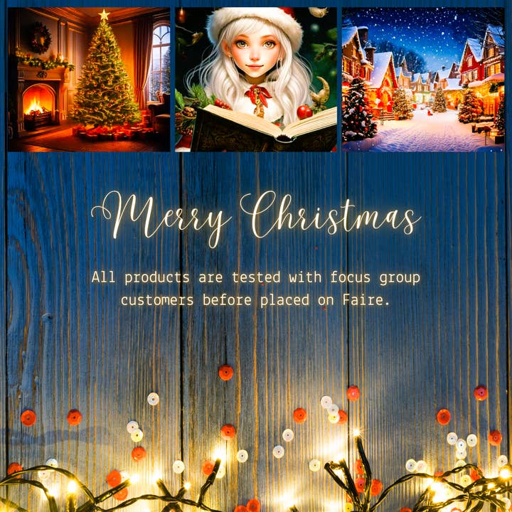Ron Knight Entertainment, LLC - Wholesale Magnet - Christmas Magnet: Christmas Girl and Presents1