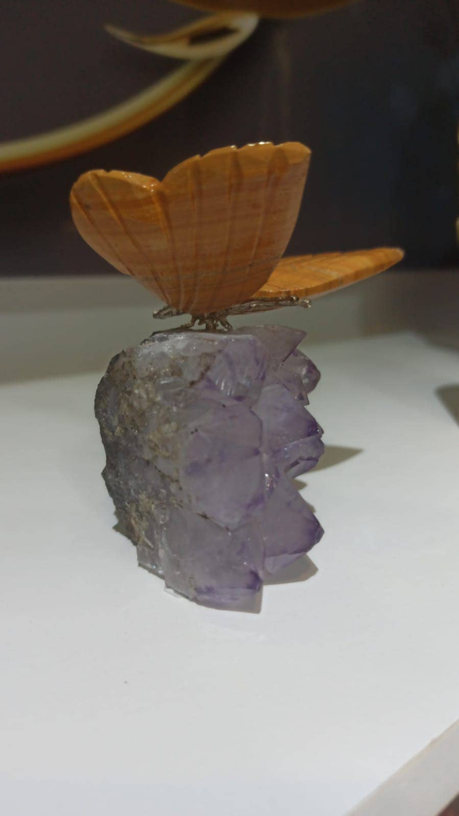 Luz das Pedras Naturais - Wholesale Spiritual Stone/Crystal - Amethyst Drusa Stone with Butterfly2