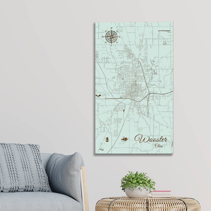 Ohio: Wooster Street Map for wholesale by Fire & Pine