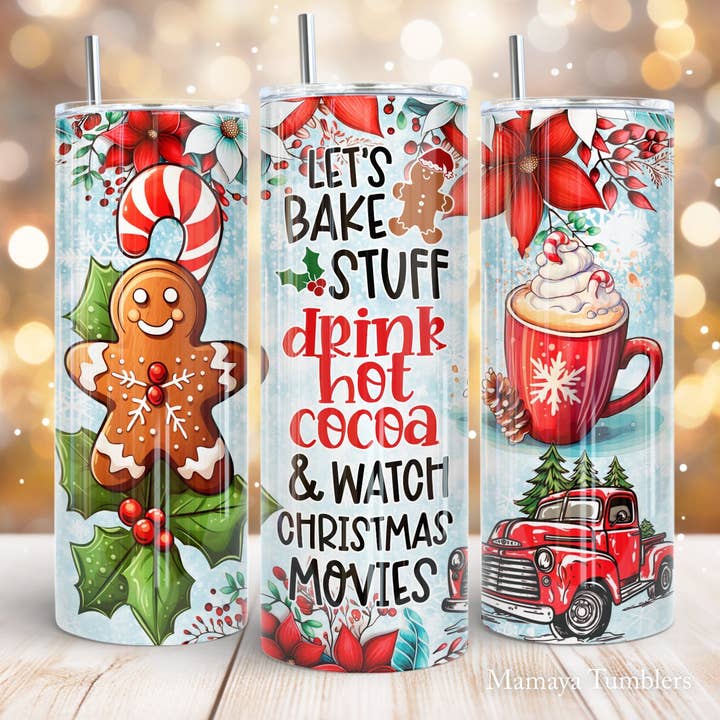 Christmas Tumbler, 20oz Skinny Tumbler, Christmas Cup for wholesale by Dm Crafting