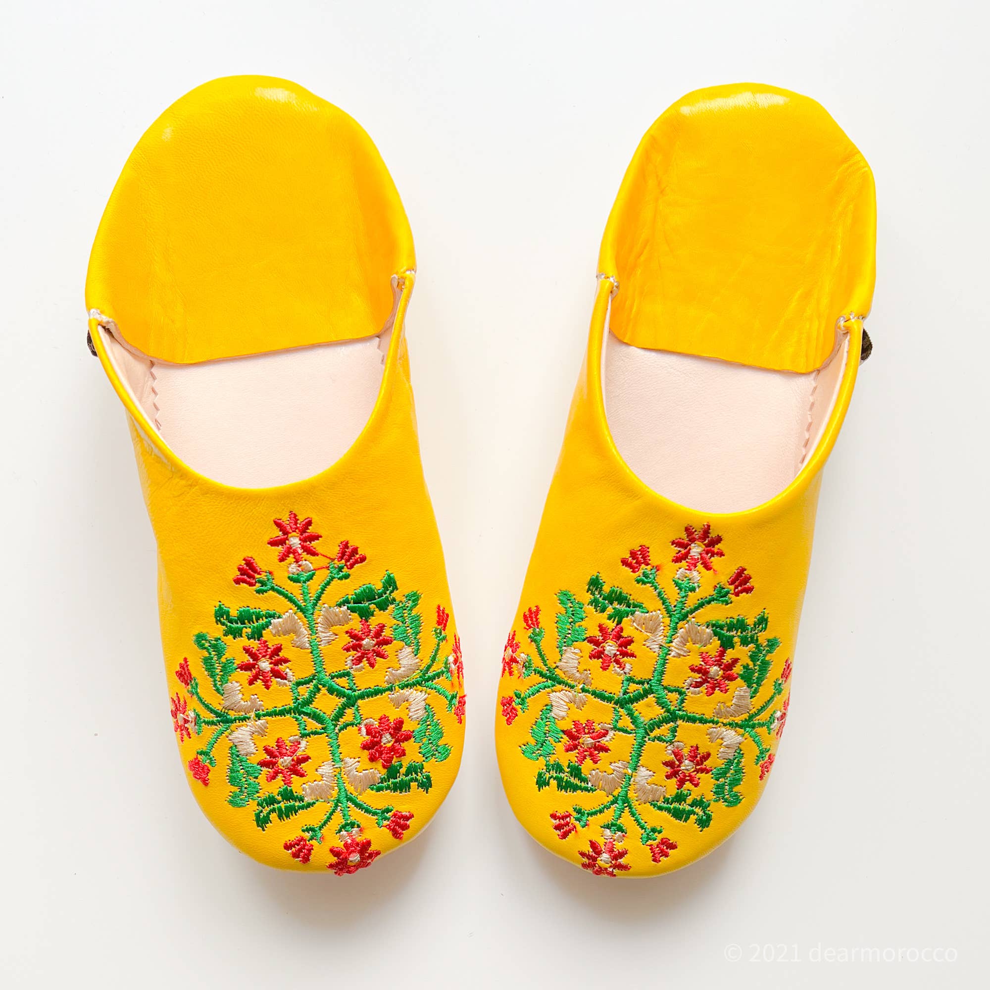 Authentic NEW Yellow Moroccan Babouche Slippers Women's size 7.5 European  38