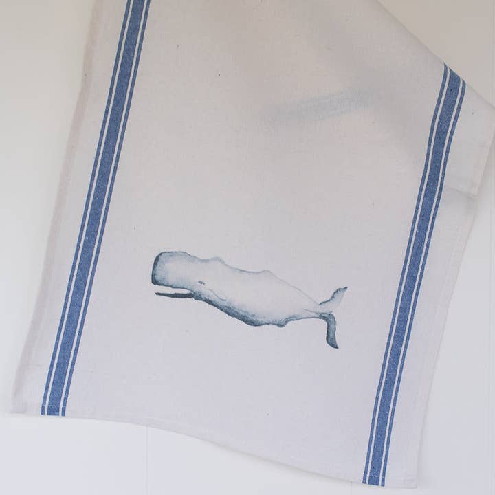 Finding Silver Pennies - Wholesale Tea Towel - Whale Tea Towel3
