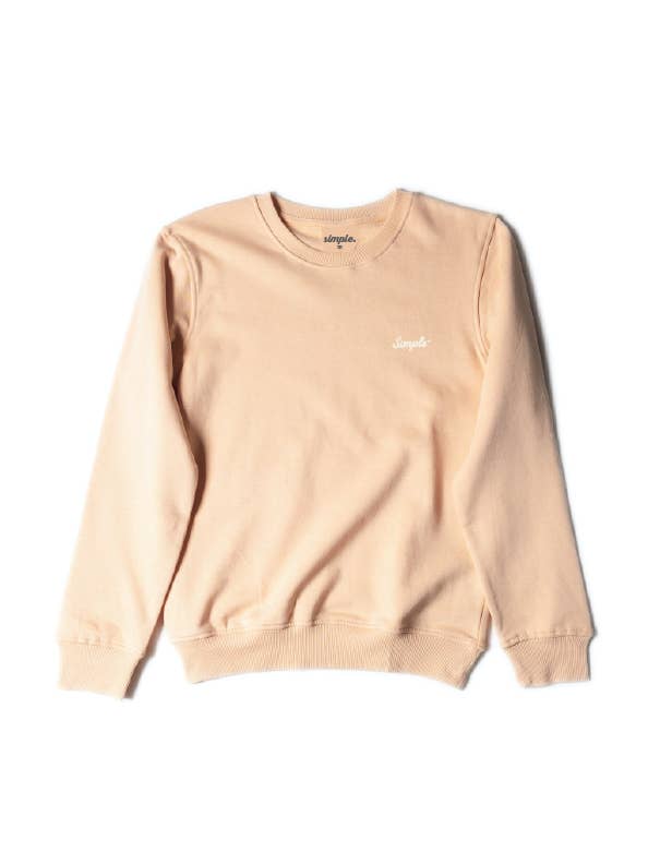 - Basics perzik met ronde hals voor wholesale door Simple Man Clothing