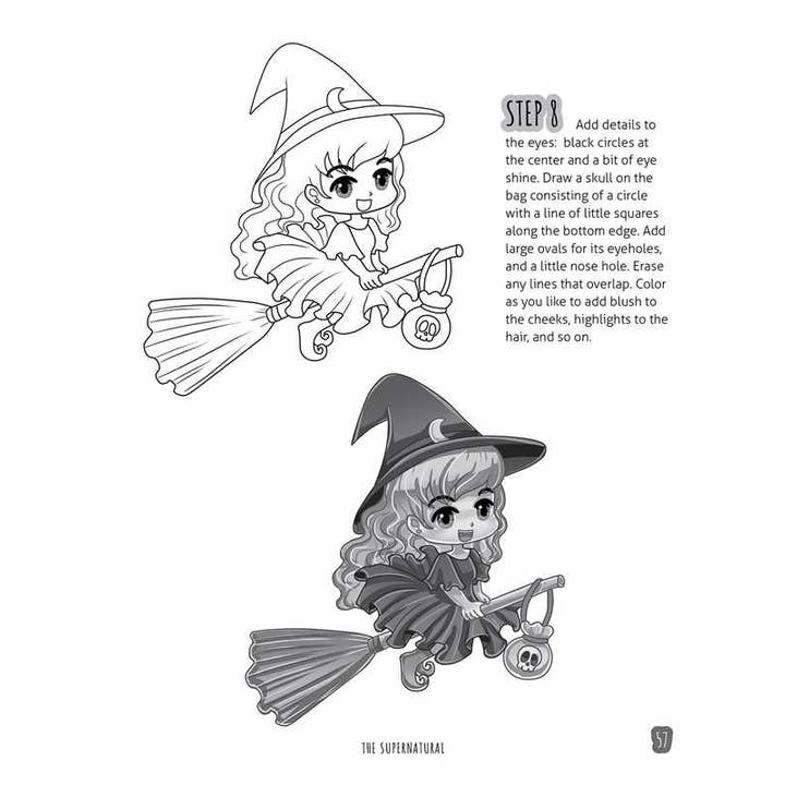 Simon & Schuster - Wholesale Coloring & Activity Book - Adult - Drawing Spooky Chibi by5