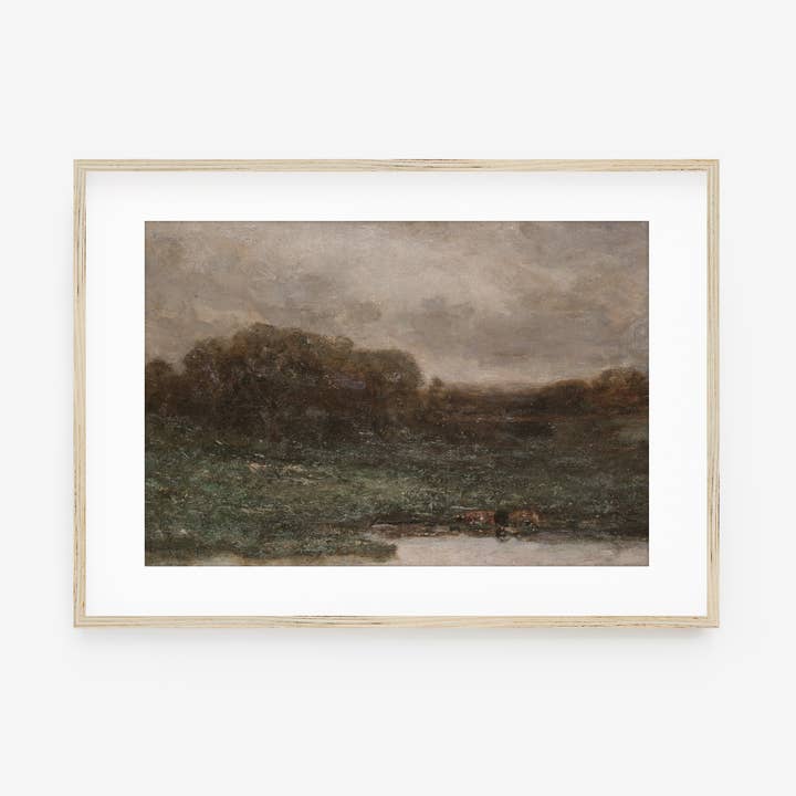 Hyggely - Wholesale Art Print - Vintage Oil Painting | Moody Muted Landscape Art Print L1354