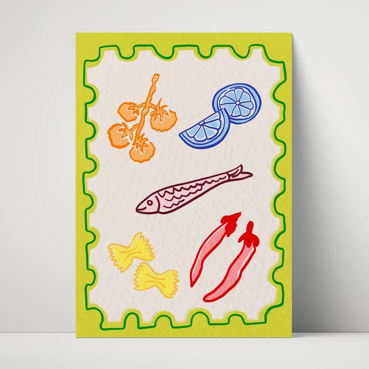 Green Postcard Print for wholesale by Maddison Ball Creative