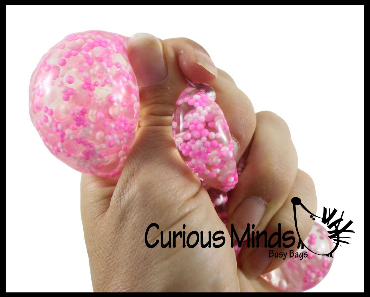 Curious Minds Toys – Brinquedo de espuma - Crianças e bebés por atacado – Confetti 1- 2" Confetti Bola de Stress Moldável - Squishy Gooey S10