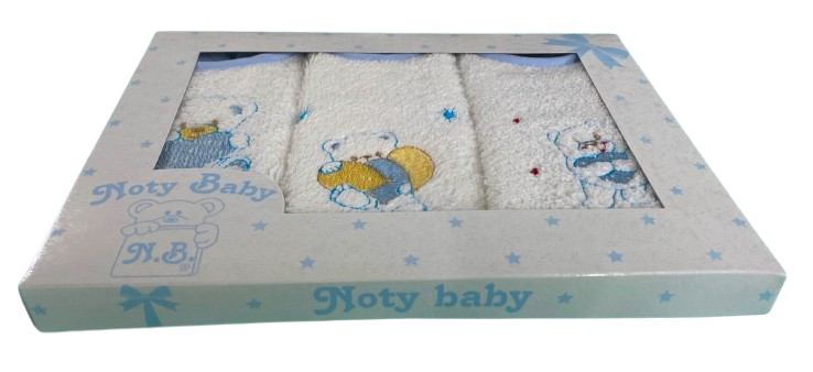 Noty Baby – wholesale Bandana bib – Set of 3 embroidered baby bibs2