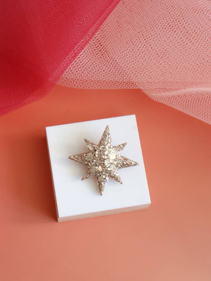 Broche Estrela da Tarde Champanhe por atacado de CG Home