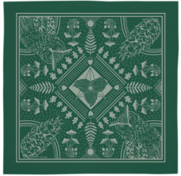 Pen+Pine – wholesale Bandana – Women's – Green Woodland Bandana2