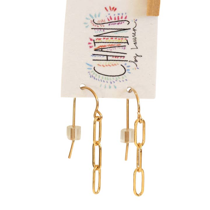 Piccoli orecchini a clip dorati | Uvita Beach per la vendita all'ingrosso da parte di Chains By Lauren