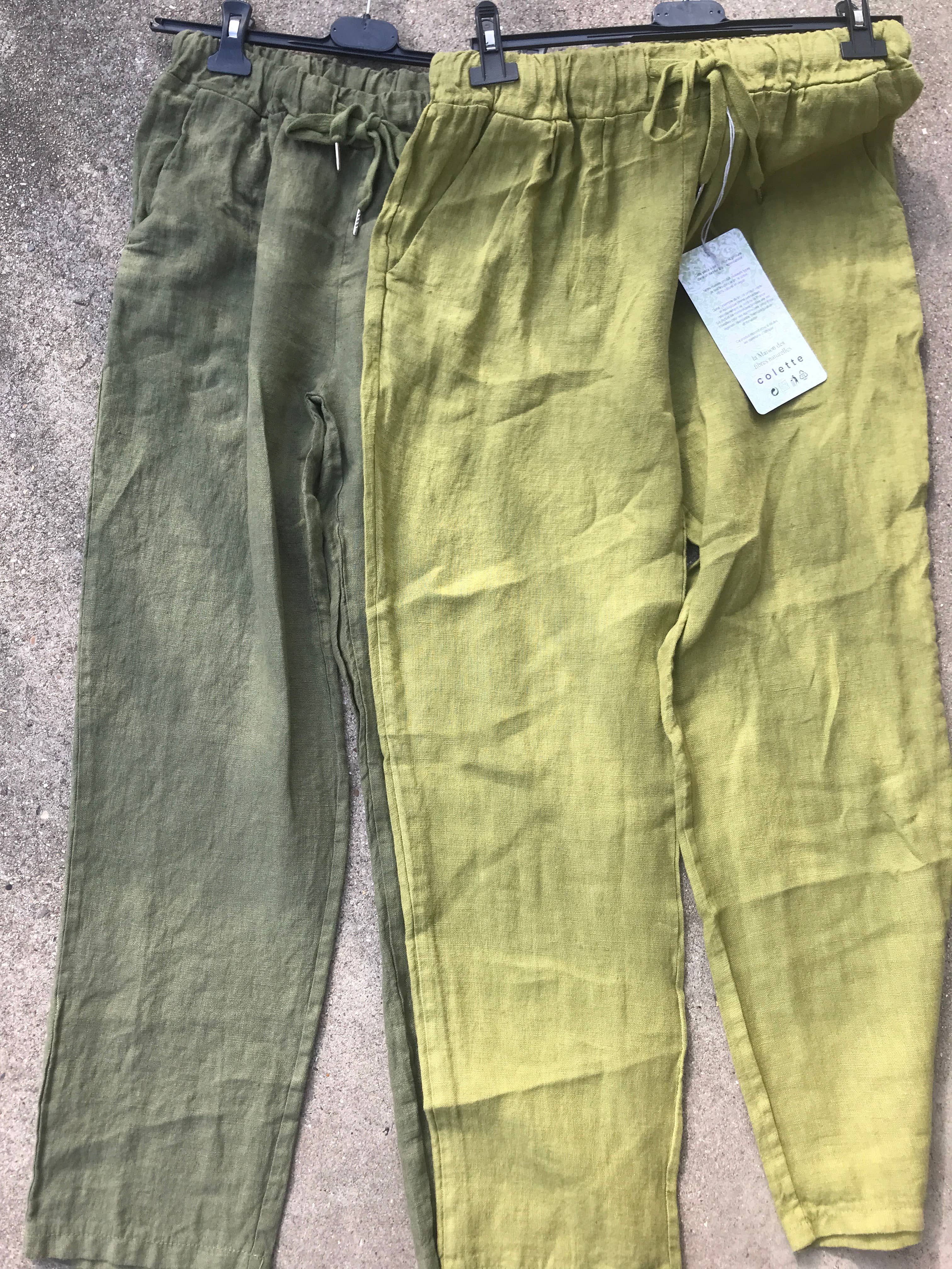 la maison des fibres naturelles – Engroshandel Bukser - Dame – bukser 668121 100% Hør fremstillet i Italien50