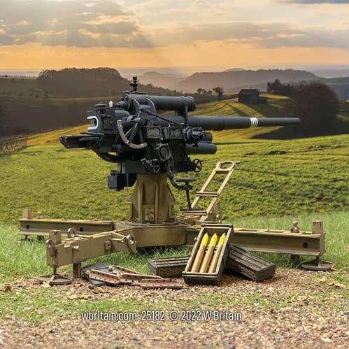 W.Britain Model Figures - Venta al por mayor Figura decorativa - 25182 - Flak 37 alemán de 88 mm, reconstruido al final de la guerra sin escudo