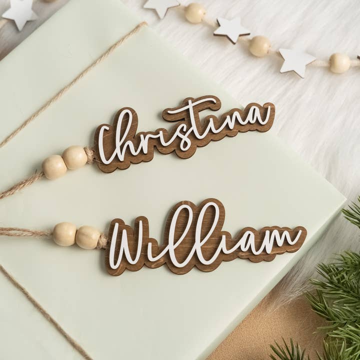 BearCrafts - Wholesale Ornament - Christmas Name Tag R529