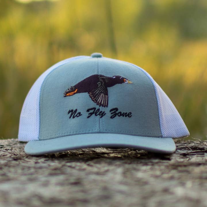 Embroidered Surf Scoter Hat for wholesale by No Fly Zone Waterfowl
