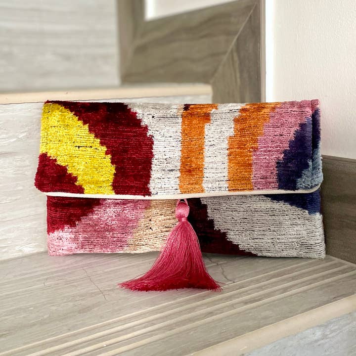 Ikat Clutch Bag Esterel for wholesale by Mila∞Miro by Emelie