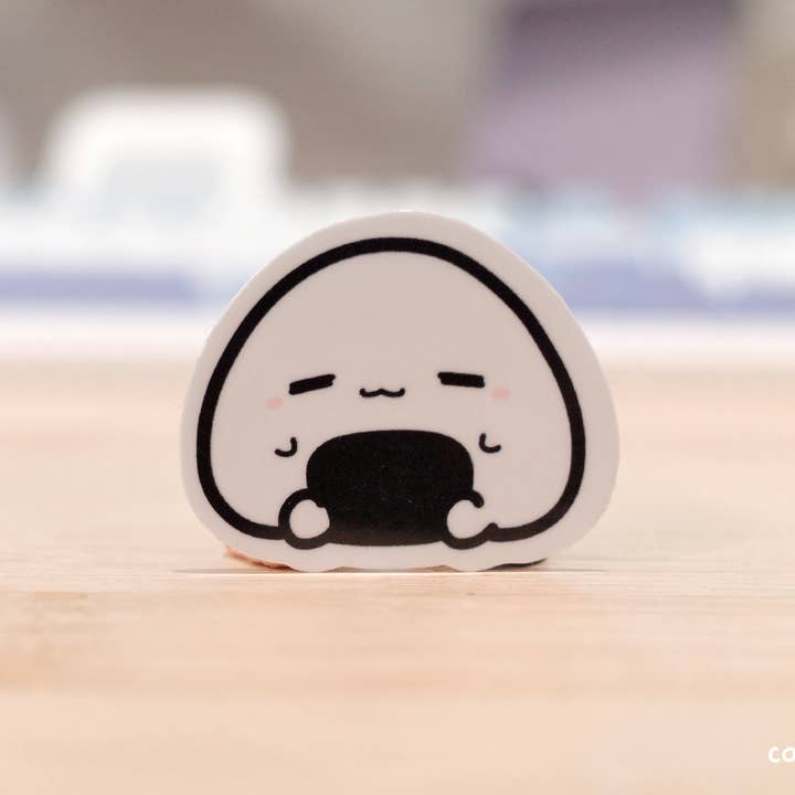 Onigiri vinyl sticker for wholesale by Cafe De Yume