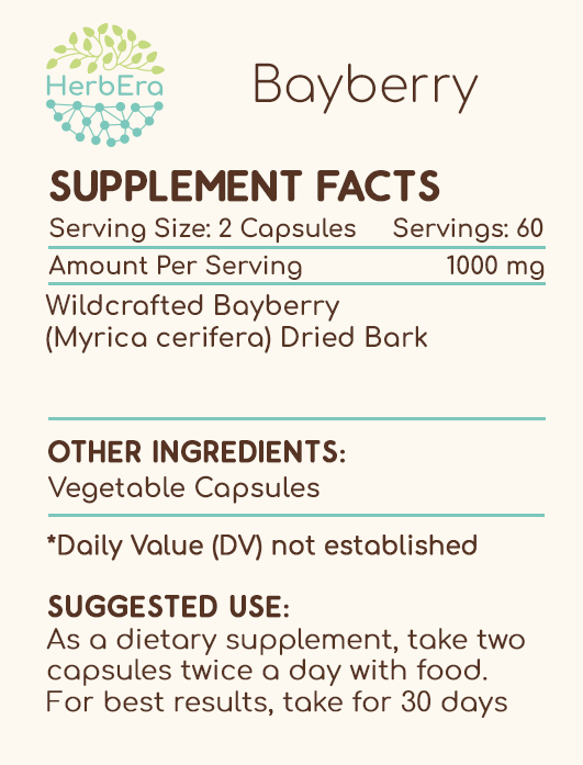 HerbEra - Wholesale Oral Supplement/Vitamin - Bayberry Capsules3