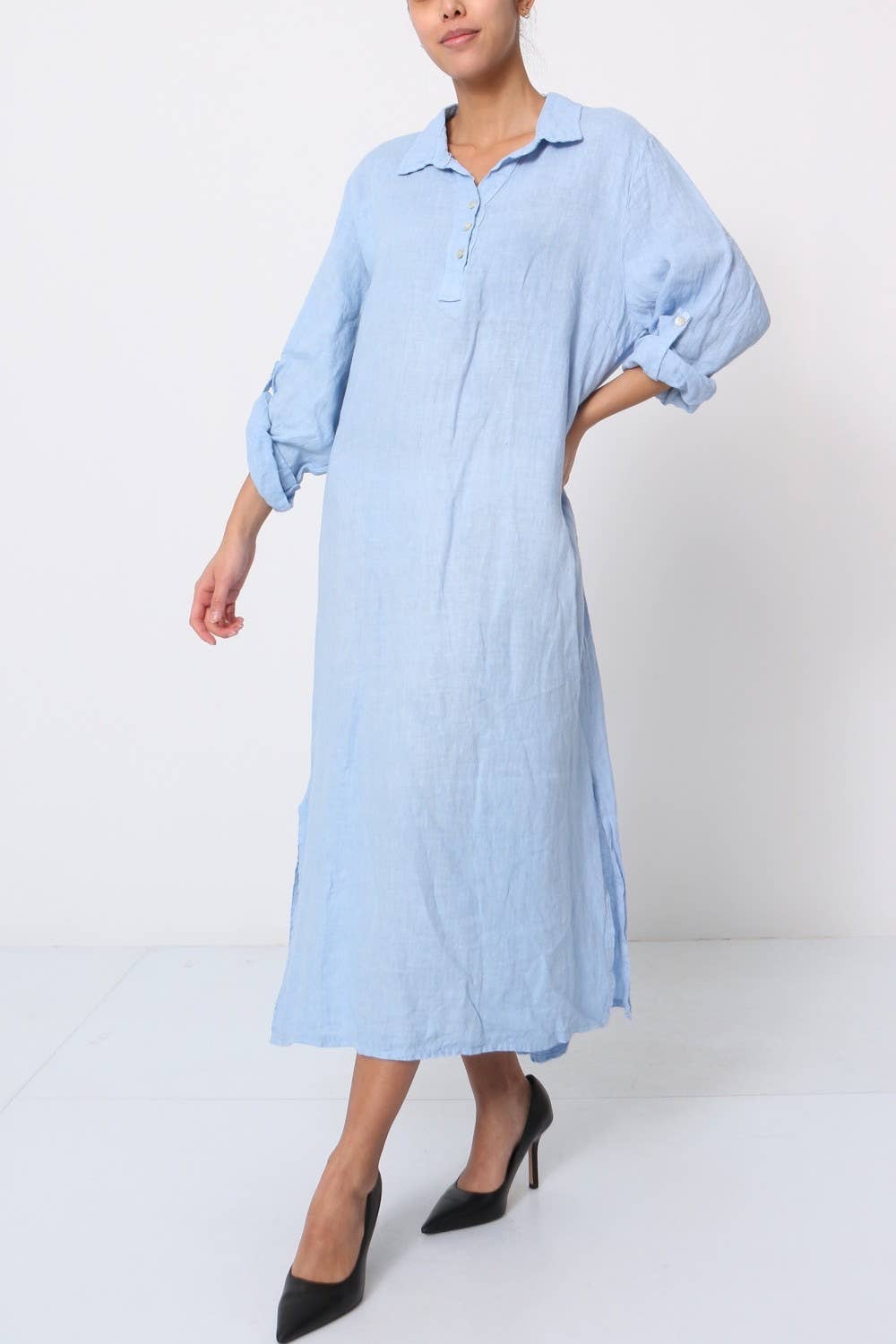 LÉA & LUC - Wholesale Dress - Women's - Long dress in 100% linen REF.2090025