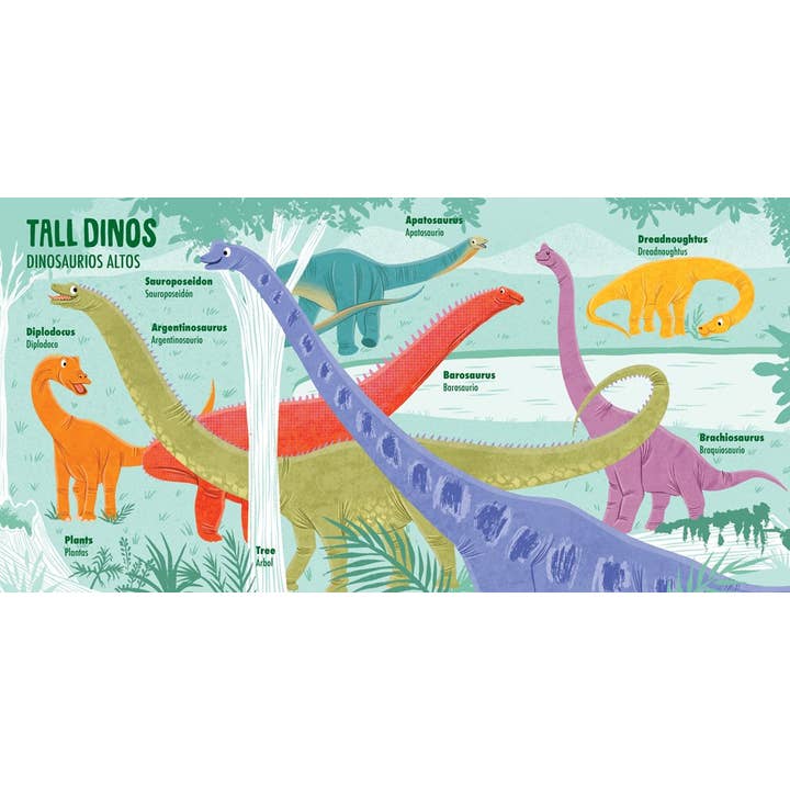 Gibbs Smith - Wholesale Book - Kids - My First 100 Dino Words in English and Spanish- Lil' Libros
