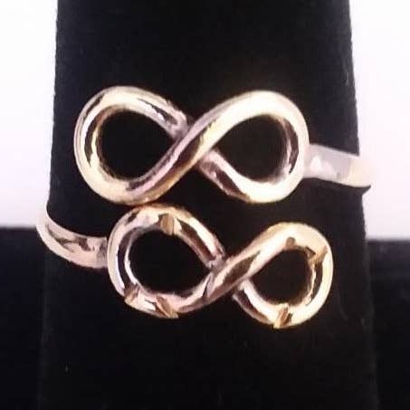 Doppelte Unendlichkeit Verstellbarer Reiner Heilender Kupferring mit Symbol für den Großhandel von Costello International