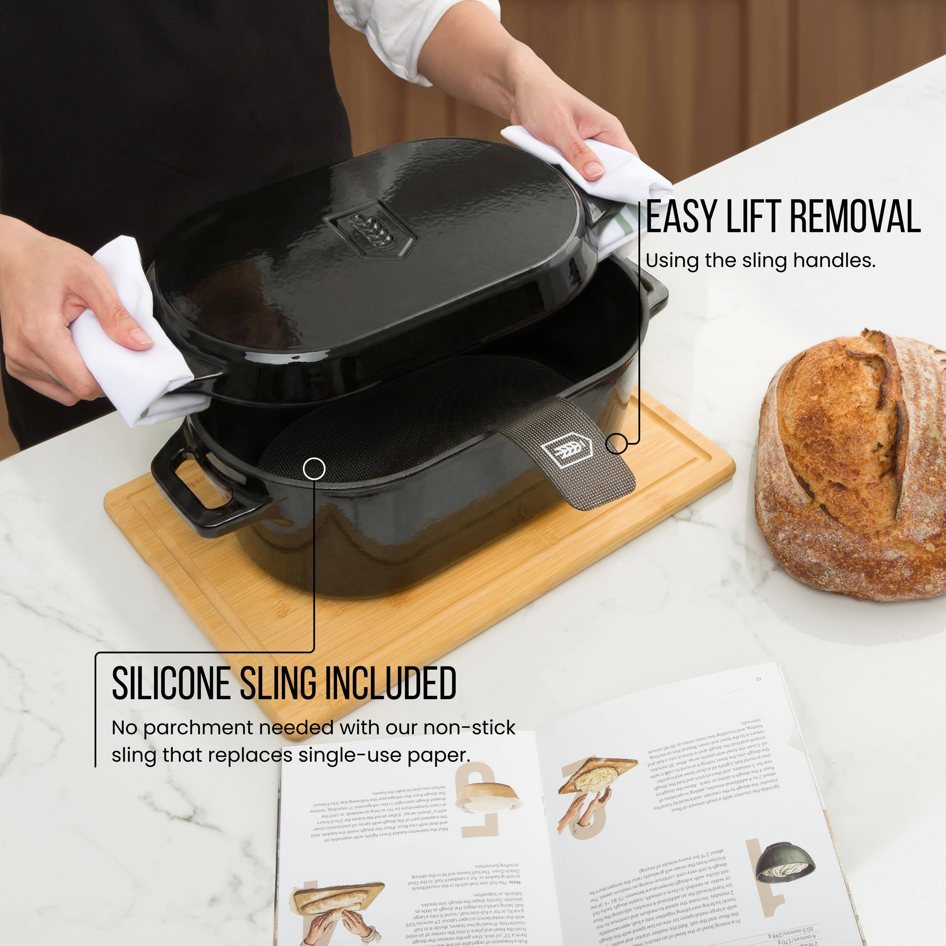 Kook - Wholesale Cooking Pot - Kook Dutch Oven with Lid, Enameled Cast Iron, 3.4 qt28