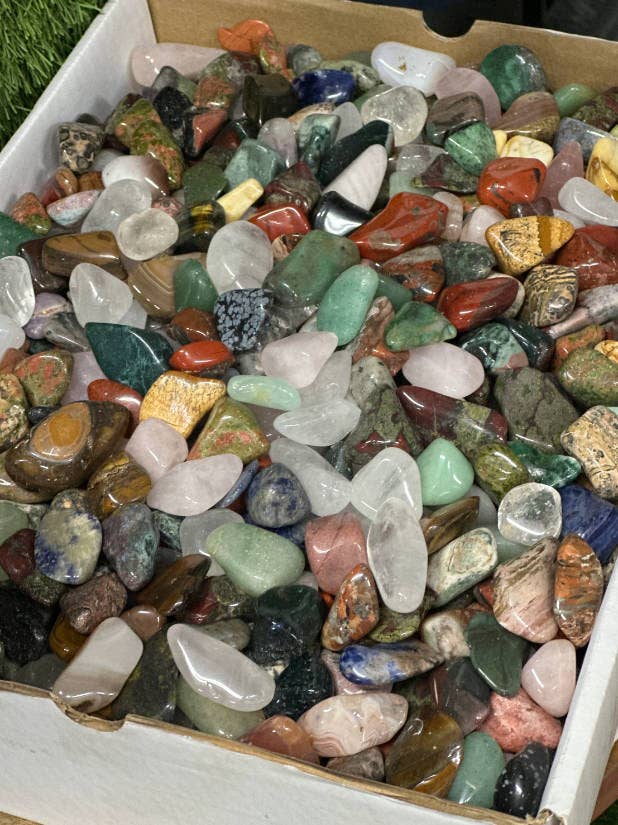 CaNatureLover - Vente Pierre et cristal de spiritualité - Boîte de 10/20/50 livres (4,5/9/22,7 kg) de pierres roulées variées de 2,5 cm environ3