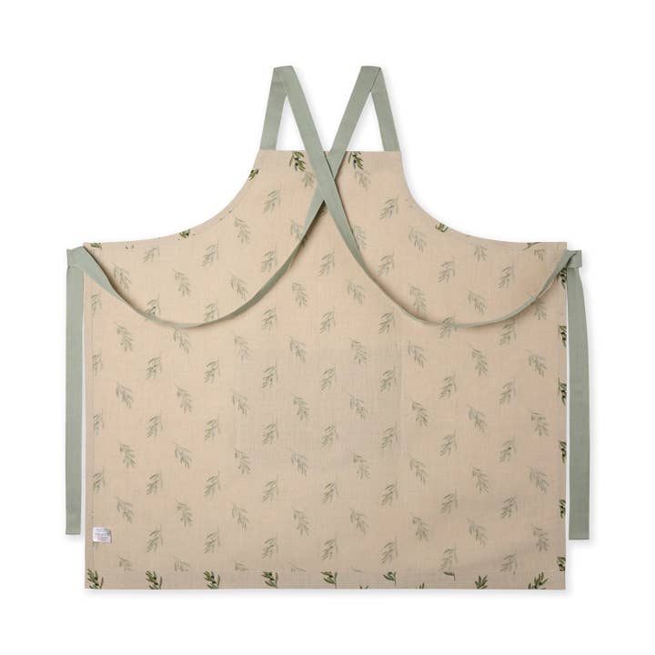 Sophie Allport - Wholesale Apron - Olive Linen Cross Back Apron5