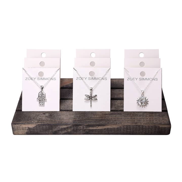 Zoey Simmons - Wholesale Pendant/Charm Necklace - $9.00 Pc x 9 Pcs Silver Pendant Necklaces Prepack0