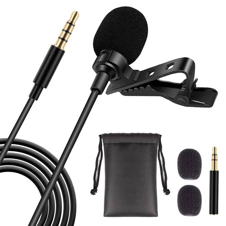 5 Core Lavalier Microphone Clip-On Mic Lav Lapel Microfono for wholesale by K Cube Inc