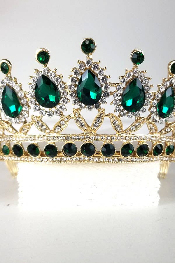 Chicas - Wholesale Tiara - Women's - One Size Fits All Metal Tiara With Jewel Rhinestones HT879-20