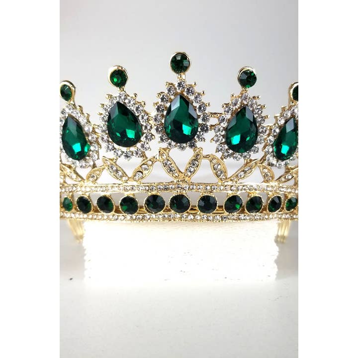 Chicas - Wholesale Tiara - Women's - One Size Fits All Metal Tiara With Jewel Rhinestones HT879-20