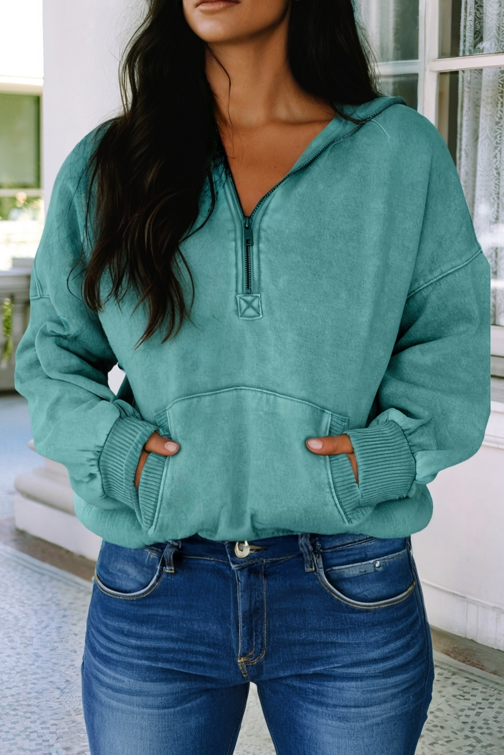 Little Daisy Closet - Wholesale Hoodie - Women's -  LDC Solid Casual Long Sleeve Hoodie1