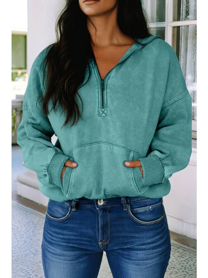 Little Daisy Closet - Wholesale Hoodie - Women's - LDC Solid Casual Long Sleeve Hoodie1