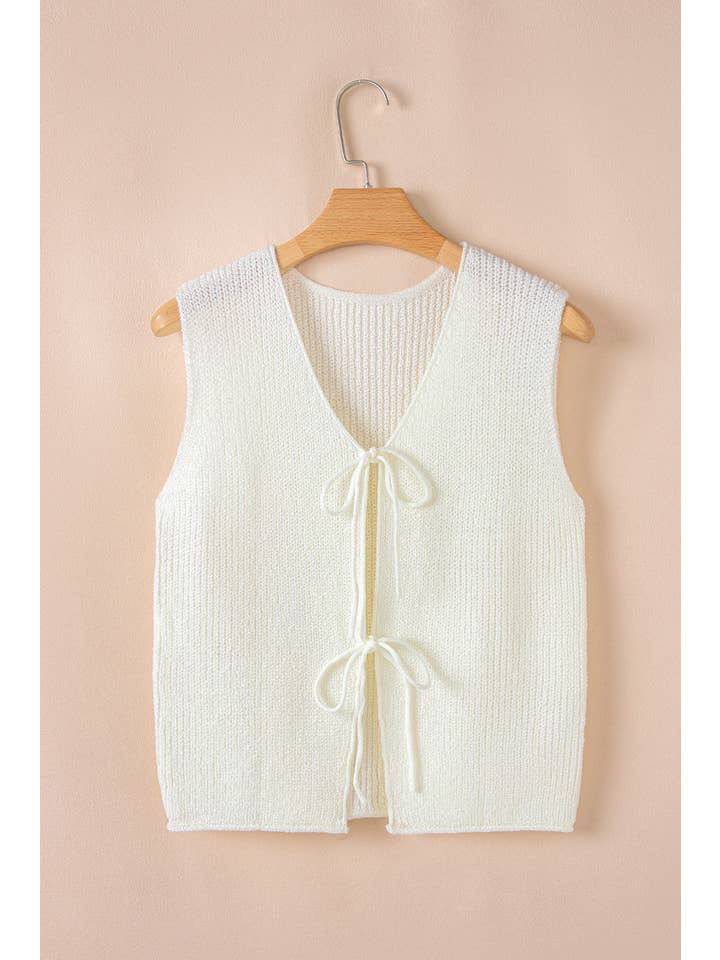 PRETTY BASH – wholesale Tröjväst – Dam – Snörad V-ringad Tröja Väst