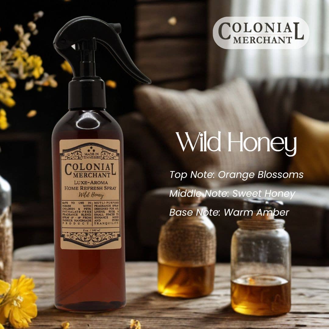 Colonial Merchant - Vendita all'ingrosso Spray per tessuti e ambienti - 8 oz. Colonial Merchant Luxe~Aroma Spray Rinfrescante per la Casa5