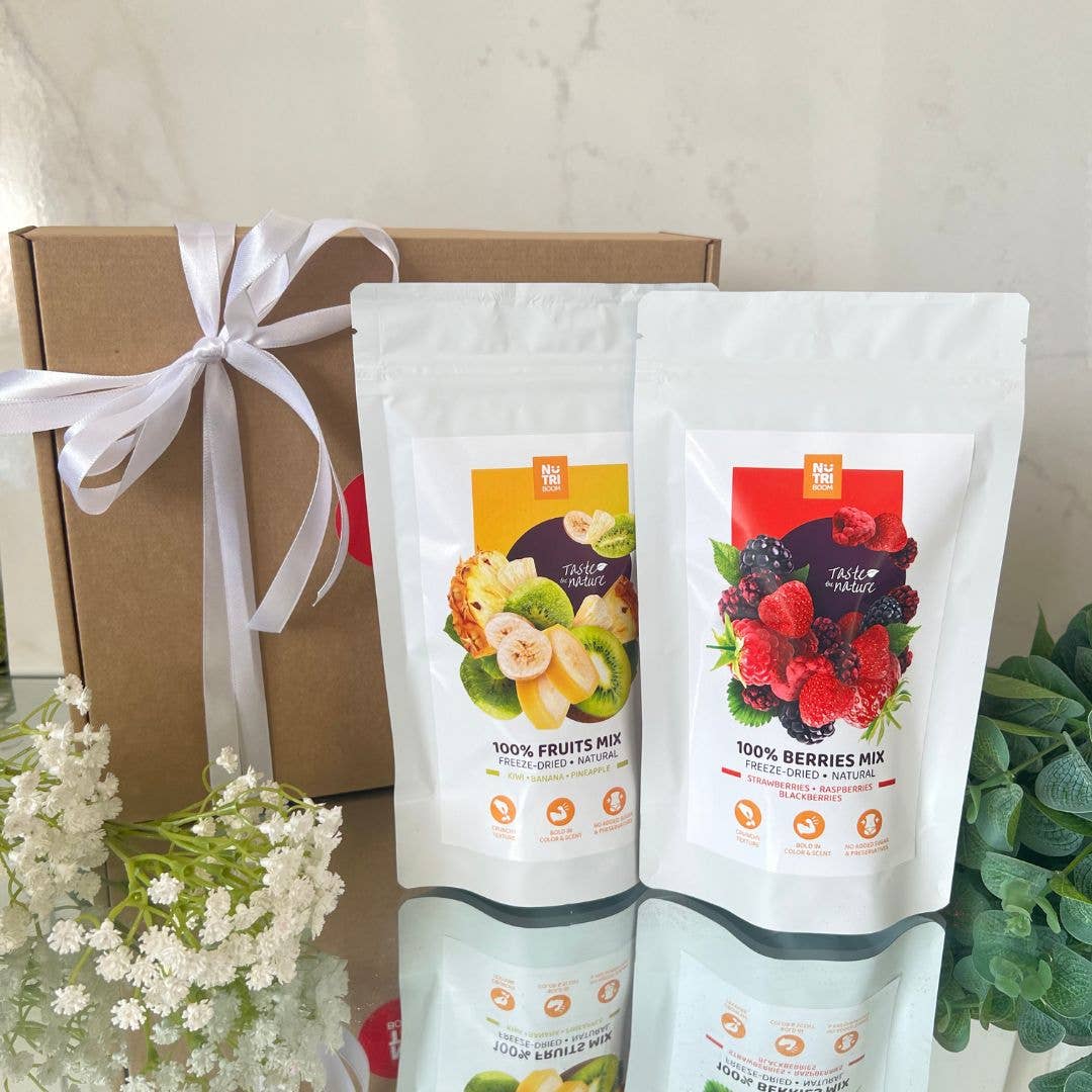 NutriBoom - Wholesale Dried/Dehydrated Fruit - Freeze Dried Berries Mix + Fruit Mix: SET6