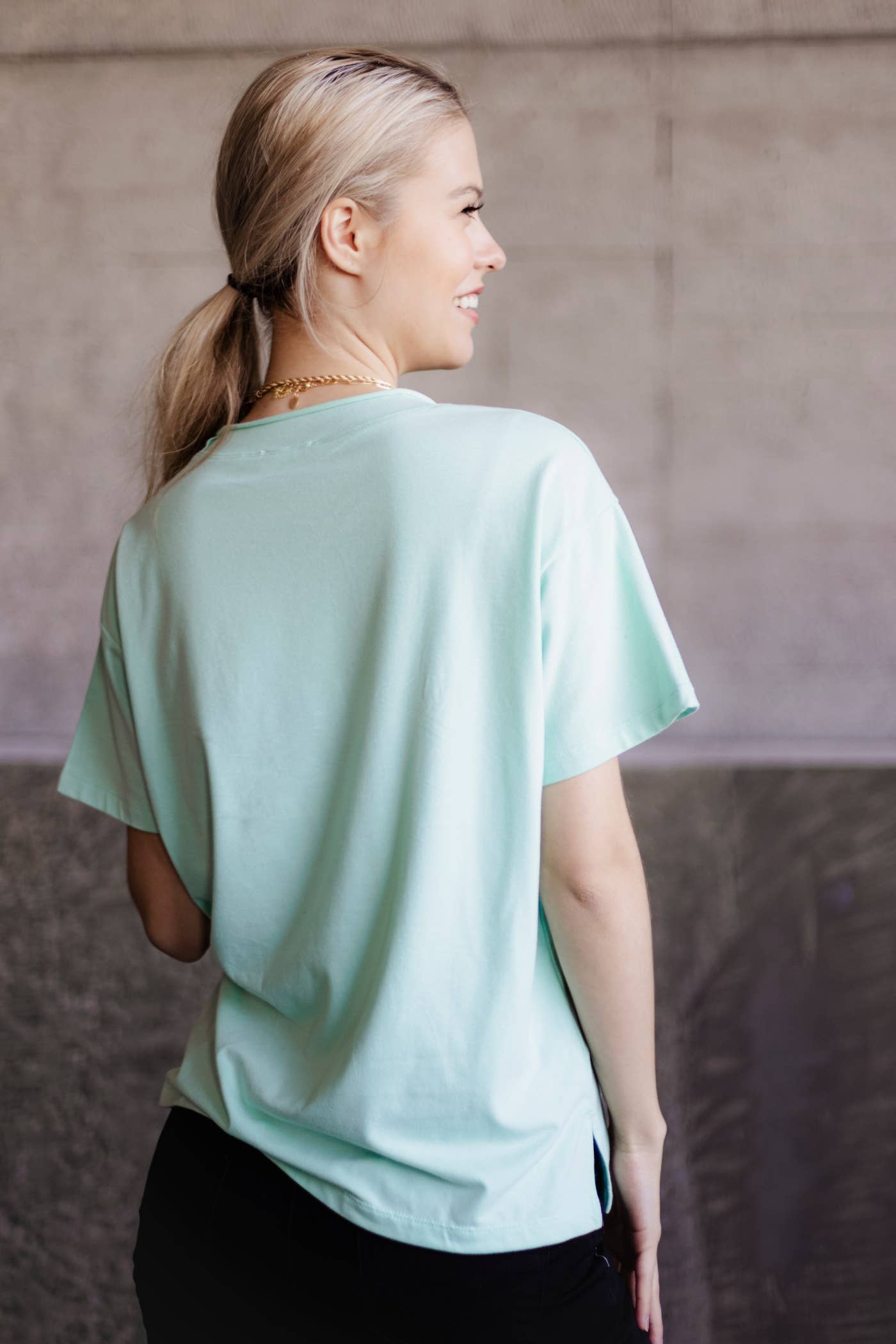 MINT GREEN TEE for wholesale on Faire4