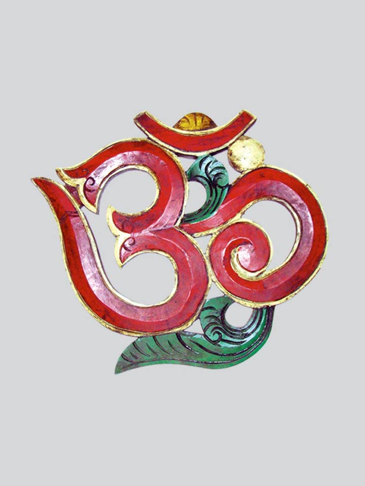 OM Wooden Wall Hanging (OM-11) for wholesale by Kathmandu Imports